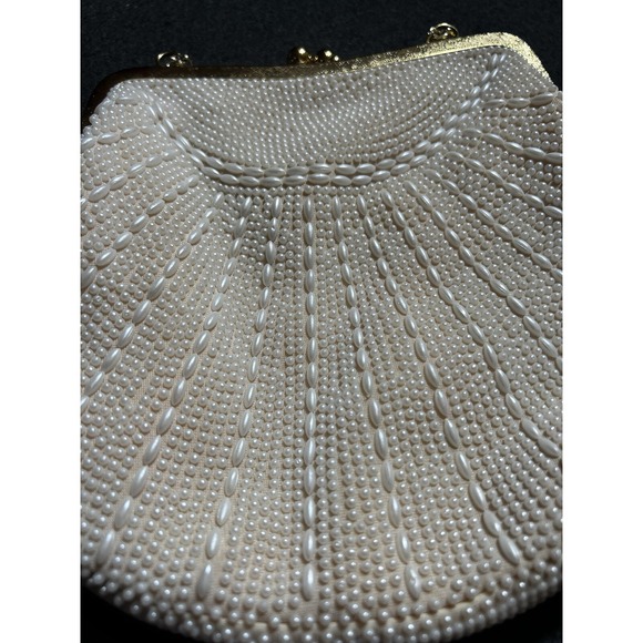 Vintage Beaded Handbag Purse Evening Bag Made In Hong Kong. Gold Tone Closure - Picture 5 of 14